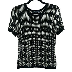 Brooks Brothers Black and White Short Sleeve Tee Size M